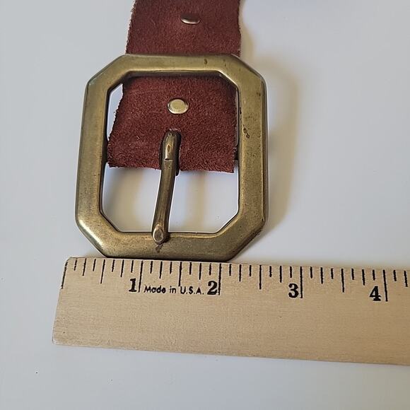 B Low the Belt Studded Rust Suede Hip Belt 34 Adjustable Boho Cowgirl Western - Picture 12 of 16